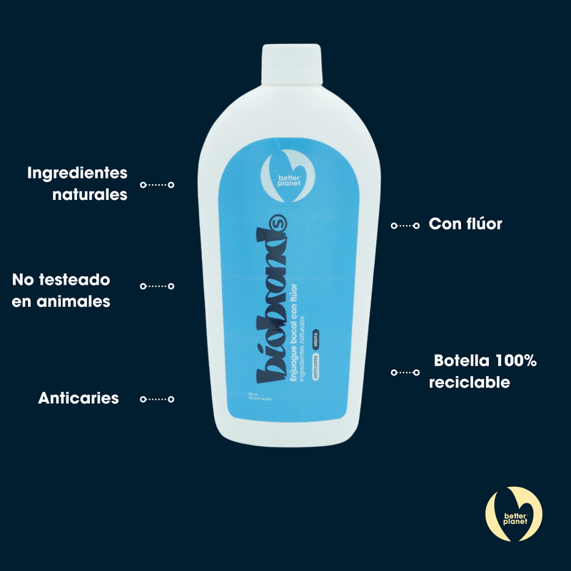 Pack 3 Enjuague Bucal Menta con Flúor 500 ML