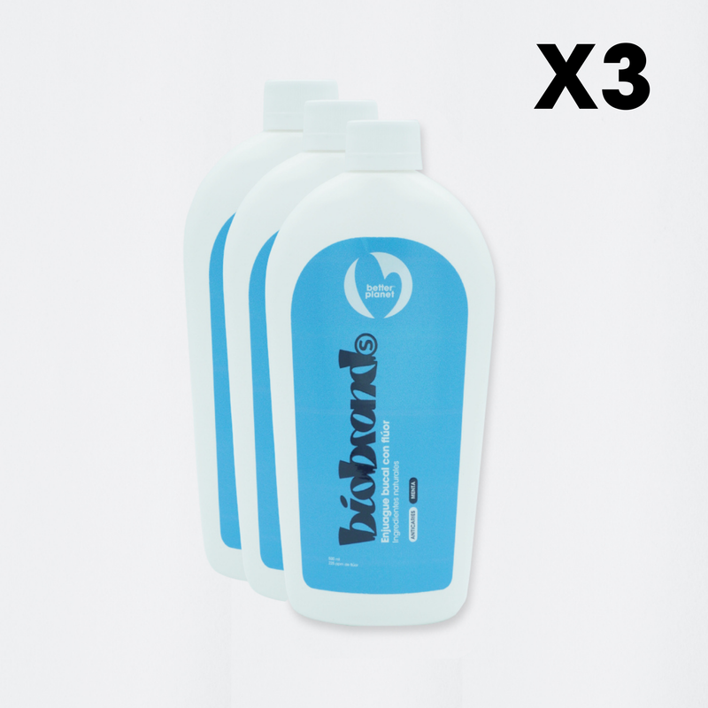 Pack 3 Enjuague Bucal Menta con Flúor 500 ML