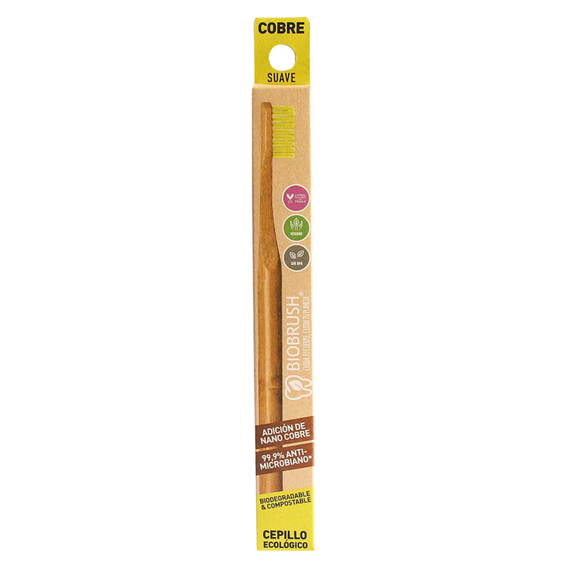 Cepillo de Dientes de Bambú Suave Amarillo