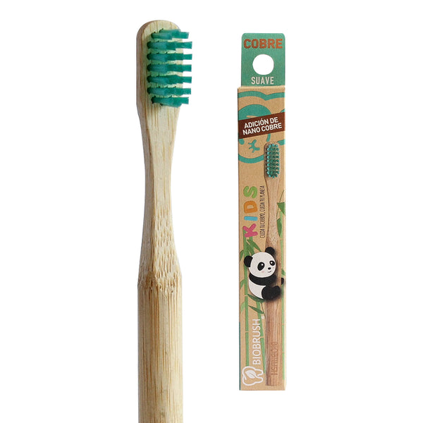 Cepillo de Dientes de Bambú Suave Niño Menta