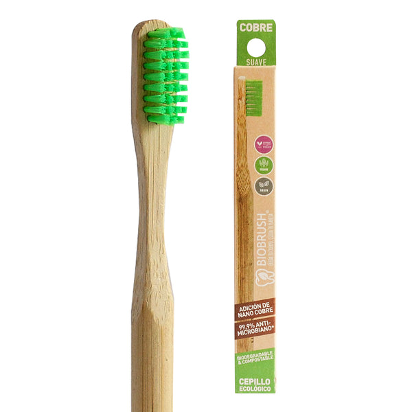 Cepillo de Dientes de Bambú Suave Verde