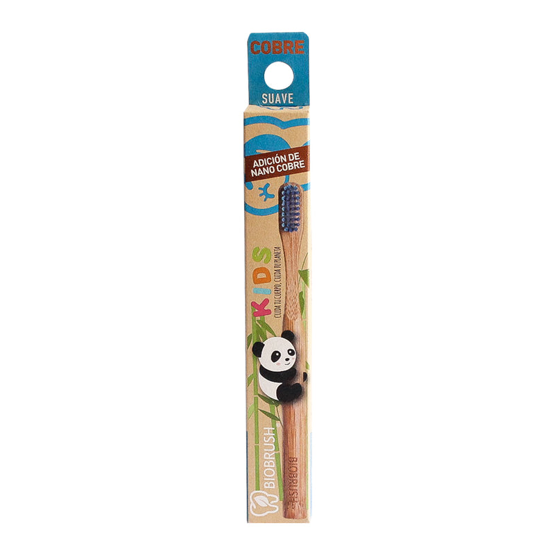 Cepillo de Dientes de Bambú Suave Niño Azul