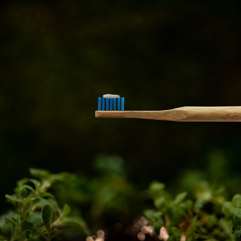 Cepillo de Dientes de Bambú Suave Niño Azul